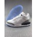 Men Air Jordan 3 Retro Basketball Shoes White Black Light Blue
